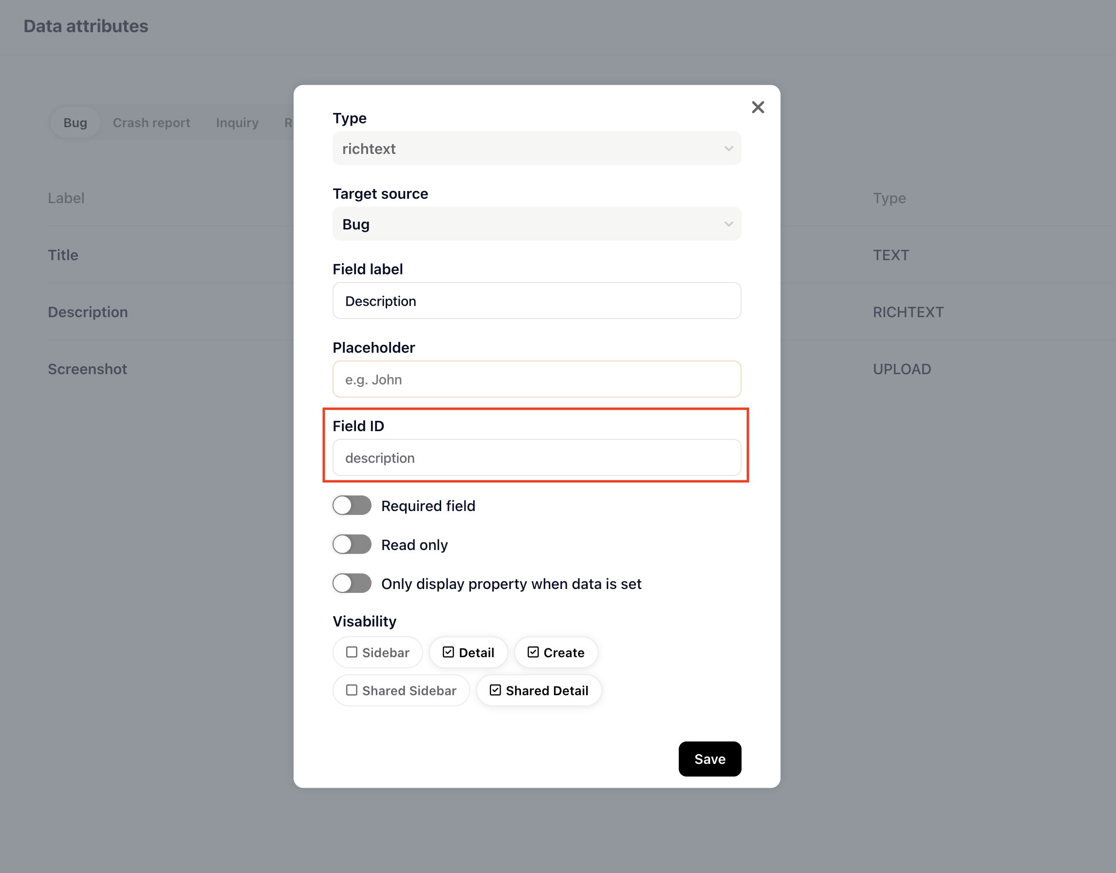 Form identifier